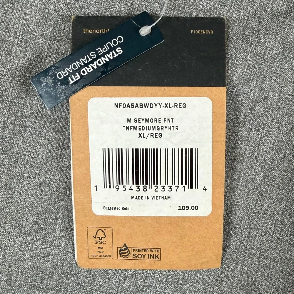 NEW The North Face Mens XL Gray DryVent Seymore Standard Fit Snow Ski Pants